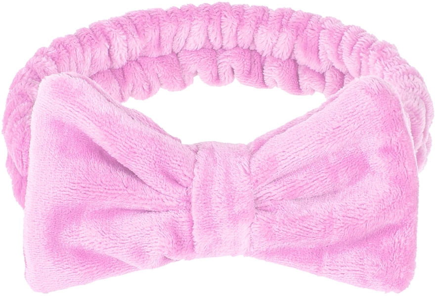 Kosmetyczna opaska do włosów, różowa Wow Bow - MAKEUP Pink Hair Band
