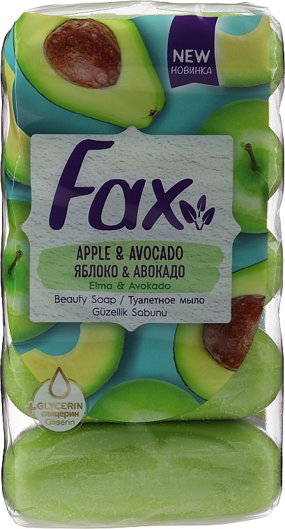 Mydło toaletowe Jabłko-awokado - Fax Apple & Avocado Beauty Soap — Zdjęcie N1