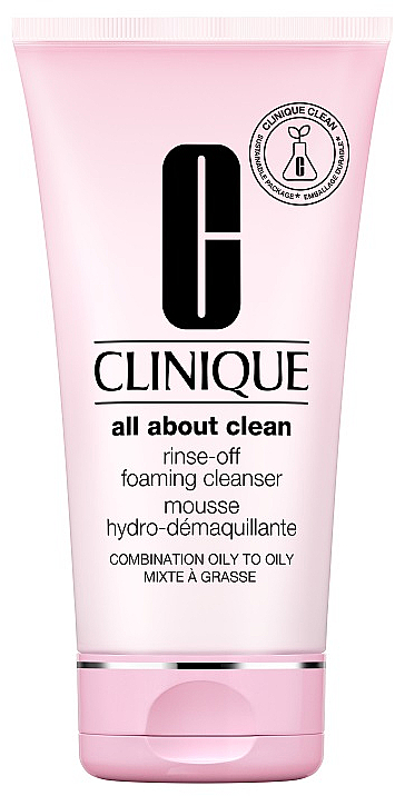 Pieniący się żel do oczyszczania i demakijażu twarzy do skóry normalnej - Clinique Rinse-Off Foaming Cleanser