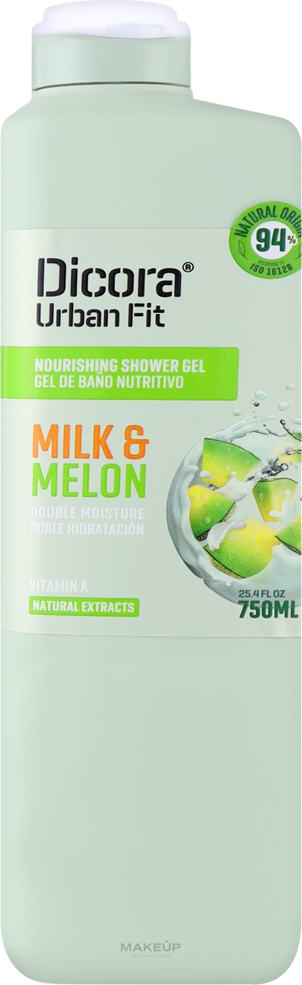 Żel pod prysznic z witaminą A Mleko i melon - Dicora — Zdjęcie 750 ml
