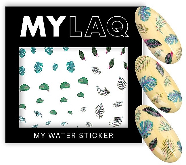 Naklejki na paznokcie - MylaQ My Water Sticker My Pastel Leaf — Zdjęcie N2