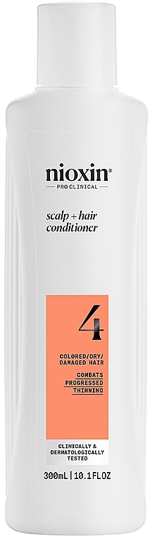 Odżywka do skóry głowy i włosów farbowanych, suchych i zniszczonych - Nioxin Pro Clinical System 4 Scalp + Hair Thickening Conditioner — Zdjęcie N1