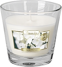 Świeca aromatyczna premium w szkle Białe kwiaty - Bispol Premium Line Scented Candle White Flowers — Zdjęcie N1