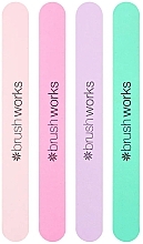 Zestaw - Brushworks Pastel Coloured Nail Files 4 Pack Set (n/file/4pcs) — Zdjęcie N2
