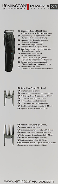 Maszynka do strzyżenia włosów - Remington Power X3 Hair Clipper HC 3000 — Zdjęcie N3