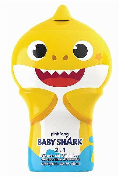 Szampon i żel pod prysznic 2 w 1 dla dzieci - Air-Val International Baby Shark Shower Gel & Shampoo 2D — Zdjęcie N1