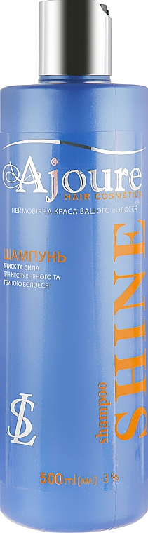 Szampon do włosów normalnych, Czarna piwonia i mleko migdałowe - Ajoure Shine Shampoo — Zdjęcie N1