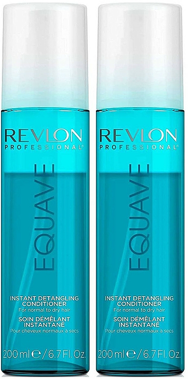 Nawilżająca dwufazowa odżywka w sprayu ułatwiająca rozczesywanie włosów - Revlon Professional Equave Hydro Nutritive Detangling Conditioner — Zdjęcie N9