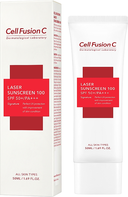 Przeciwsłoneczny krem do twarzy SPF 50+ PA+++ - Cell Fusion C Laser Sunscreen 100 SPF50+/PA+++ — Zdjęcie N2