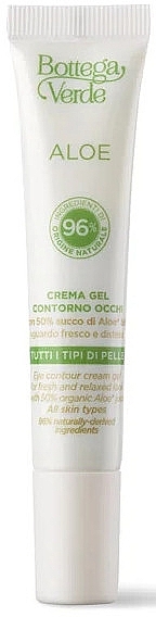 Krem-żel pod oczy z sokiem z aloesu - Bottega Verde Aloe Eye Contour Cream Gel — Zdjęcie N1