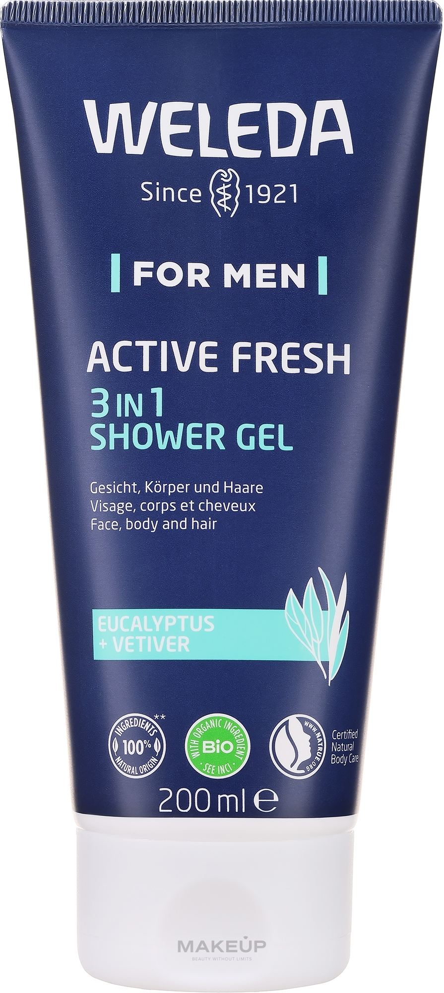 Energizujący żel pod prysznic dla mężczyzn - Weleda Men Active Shower Gel — Zdjęcie 200 ml