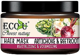 Kup Rewitalizująca maska zwiększająca objętość włosów Karczoch i burak - Eco U Artichokes and Beets Mask