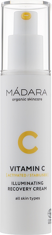 	Nawilżający krem ​​naprawczy do twarzy z witaminą C - Madara Cosmetics Vitamin C Illuminating Recovery C Cream — Zdjęcie N2