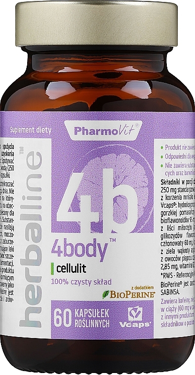 Suplement diety Antycellulit, 60 szt - Pharmovit Herballine 4b — Zdjęcie N1