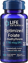 Kwas foliowy w tabletkach - Life Extension Optimized Folate — Zdjęcie N1