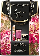 Kup Zestaw - Baylis & Harding Boudoire Rose Luxury Manicure Pamper Trio (h/cr/50ml + h/salt/70g + n/file)
