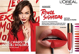 Matowa pomadka w płynie - L'Oreal Paris Rouge Signature Lipstick — Zdjęcie N8
