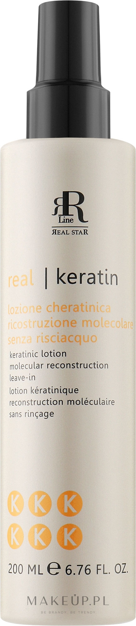 Regenerujący lotion w sprayu do włosów z keratyną - RR Line Real Keratin Lotion — Zdjęcie 200 ml