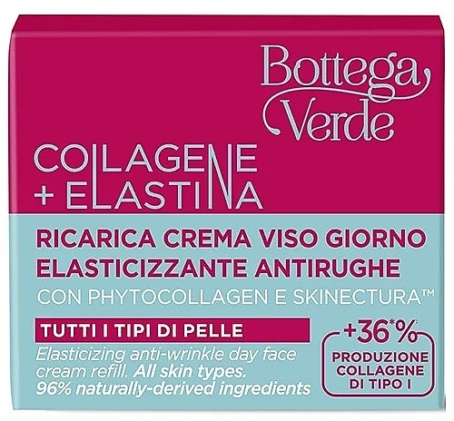 Krem do twarzy na dzień - Bottega Verde Collagen + Elastine Day Face Cream Refill (wymienny wkład) — Zdjęcie N2