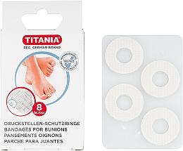 Bandaż ochronny na palce, 8 szt. - Titania Bandages Bunions — Zdjęcie N2