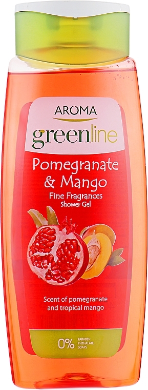 Żel pod prysznic Granat i mango - Aroma Greenline Shower Gel "Pomegranate & Mango"