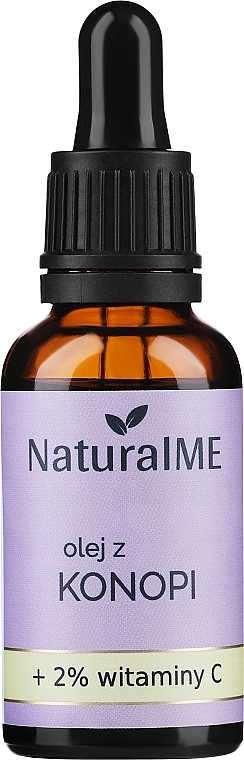 Olej konopny z 2% witaminą C do skóry problematycznej - NaturalME Hemp Oil