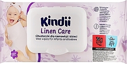 Kup Chusteczki nawilżane dla niemowląt, 50 szt. - Kindii Linen Care