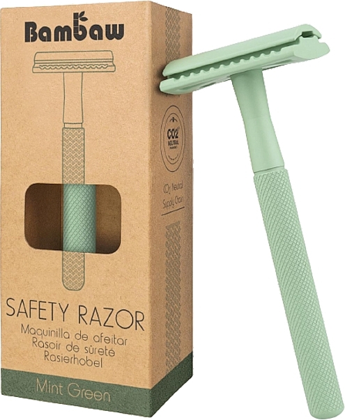 Maszynka do golenia z wymiennym ostrzem, miętowa - Bambaw Safety Razor Mint Green — Zdjęcie N1