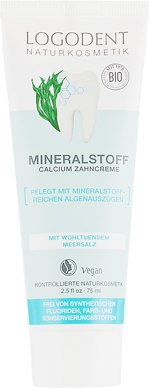 Mineralna pasta do zębów z wapniem - Logona Oral Hygiene Products Mineral Toothpaste