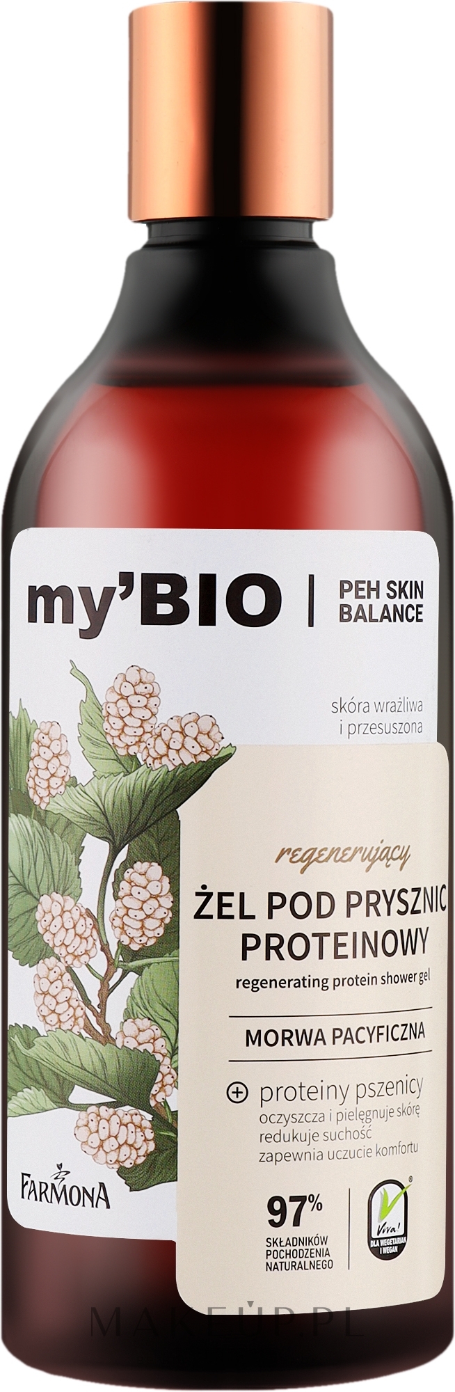 Żel pod prysznic Morwa pacyficzna - Farmona Regenerating Protein Shower Gel Pacific Mulberry — Zdjęcie 500 ml