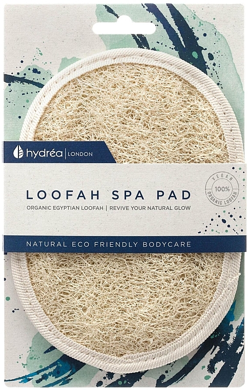 Myjka z bawełny i trukwy, owalna - Hydrea London Organic Egyptian Loofah SPA Pad Oval — Zdjęcie N1