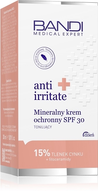 Mineralny krem ochronny do twarzy SPF 30 - Bandi Medical Expert Anti Irritate — Zdjęcie N3