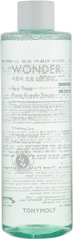Tonik do twarzy z drzewa herbacianego - Tony Moly Wonder Tee Tree Pore Fresh Toner