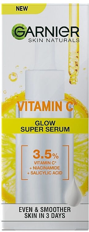 Serum do twarzy z witaminą C Super rozświetlenie - Garnier Skin Naturals Vitamin C Serum — Zdjęcie N3