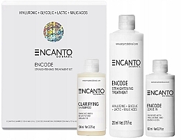Zestaw - Encanto Encode Straightening Treatment Kit (shm/100ml + treatment/200ml + leave/in/100ml) — Zdjęcie N1
