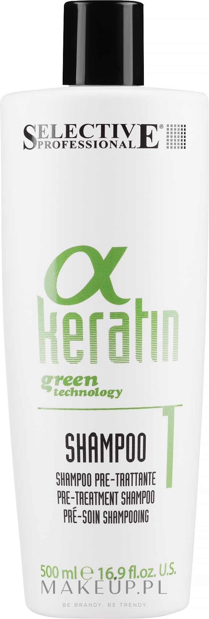 Łagodny szampon oczyszczający - Selective Professional Alpha Keratin Shampoo — Zdjęcie 500 ml