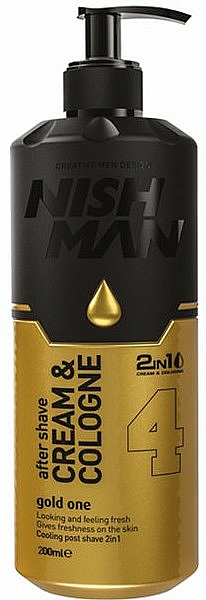 Krem po goleniu do twarzy dla mężczyzn - Nishman After Shave Cream Cologne 2in1 Gold One №04 — Zdjęcie N1