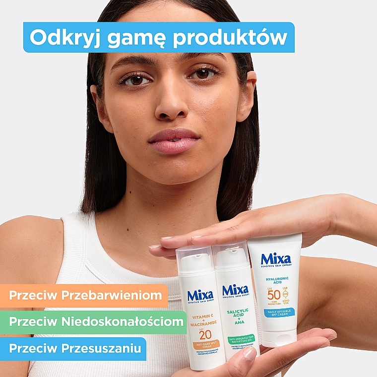 Codzienny krem nawilżający - Mixa Hyaluronic Acid Daily Invisible SPF50 Cream — Zdjęcie N4