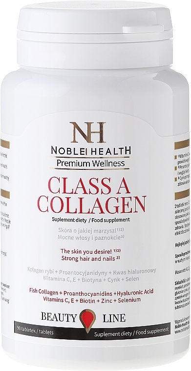 WYPRZEDAŻ Kolagen w tabletkach dla mamy - Noble Health Premium Wellnes Class A Collagen * — Zdjęcie N2