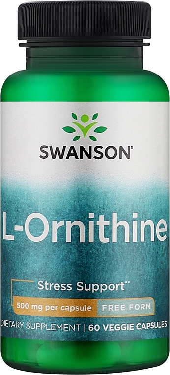 L-Ornityna aminokwas, 500 mg - Swanson L-Ornithine Amino Acid 500mg — Zdjęcie N1