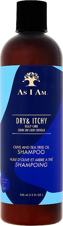 Szampon do włosów - As I Am Dry & Itchy Scalp Care Olive & Tea Tree Oil Shampoo — Zdjęcie N1