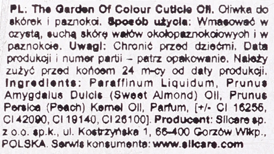 Kwiatowy olejek do paznokci i skórek - Silcare Cuticle Oil Cherry Wine — Zdjęcie N2