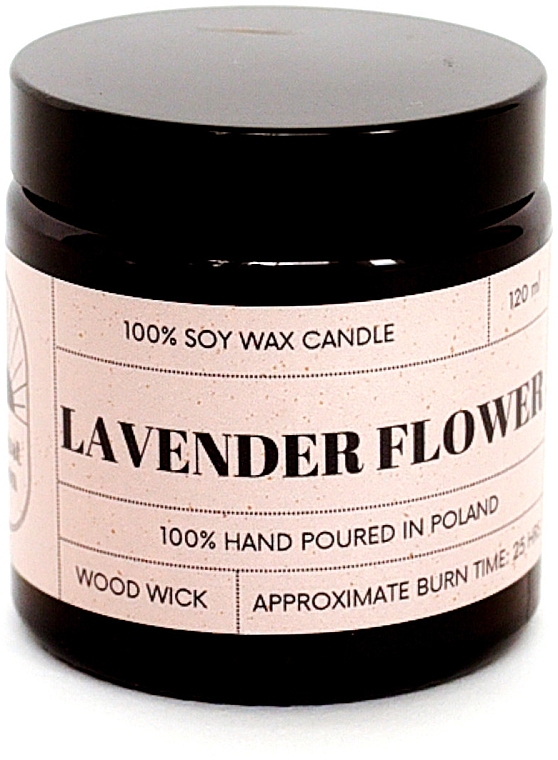 Aromatyczna świeca sojowa Lawendowy Kwiat - Koszyczek Natury Lavender Flower — Zdjęcie N1