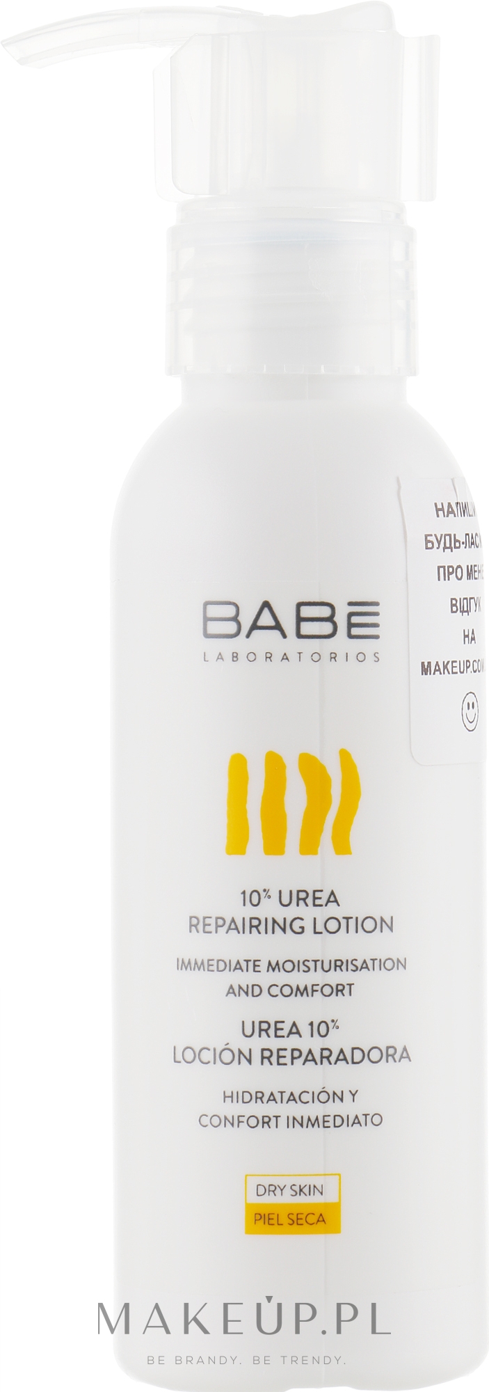 Regenerujący balsam do skóry suchej i wrażliwej z 10% mocznika (format podróżny) - Babé Laboratorios 10% Urea Repairing Lotion Travel Size  — Zdjęcie 100 ml