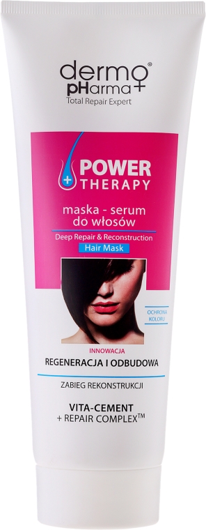 Maska–serum do włosów Regeneracja i Odbudowa - Dermo Pharma Power Therapy Deep Repair & Reconstruction Hair Mask — Zdjęcie N1