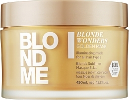 Rozświetlająca maska do włosów blond - Schwarzkopf Professional Blondme Blonde Wonders Golden Mask — Zdjęcie N1