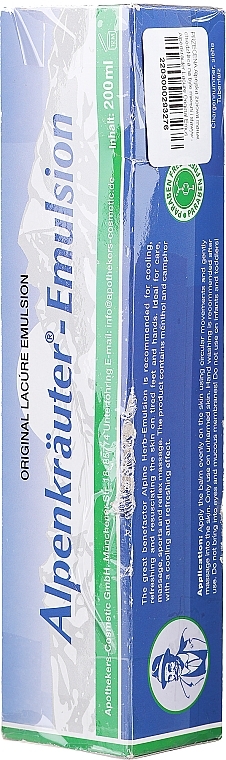 PRZECENA! Alpejska ziołowa maść chłodząca na bóle mięśni i stawów - Alpenkrauter Lacure Original Emusion * — Zdjęcie N2