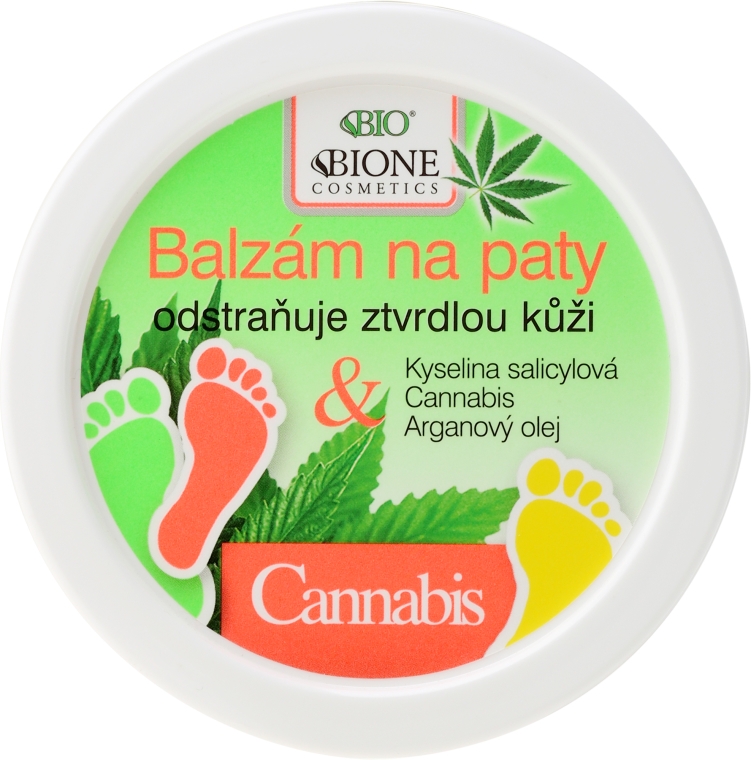 Balsam do stóp z olejem konopnym - Bione Cosmetics Cannabis Heel Balm Removes Hard Skin — Zdjęcie N1