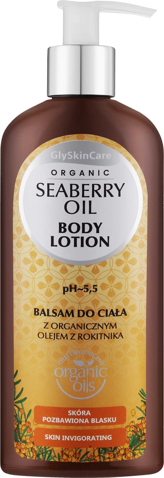 Balsam do ciała z olejem z rokitnika - GlySkinCare Organic Seaberry Oil Body Lotion — Zdjęcie 250 ml