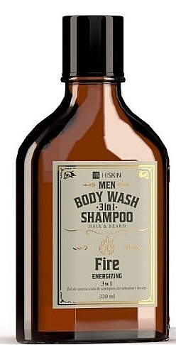 Żelowy szampon do mycia ciała, włosów i brody Fire - HiSkin Men Body Wash Gel And Shampoo — Zdjęcie N2